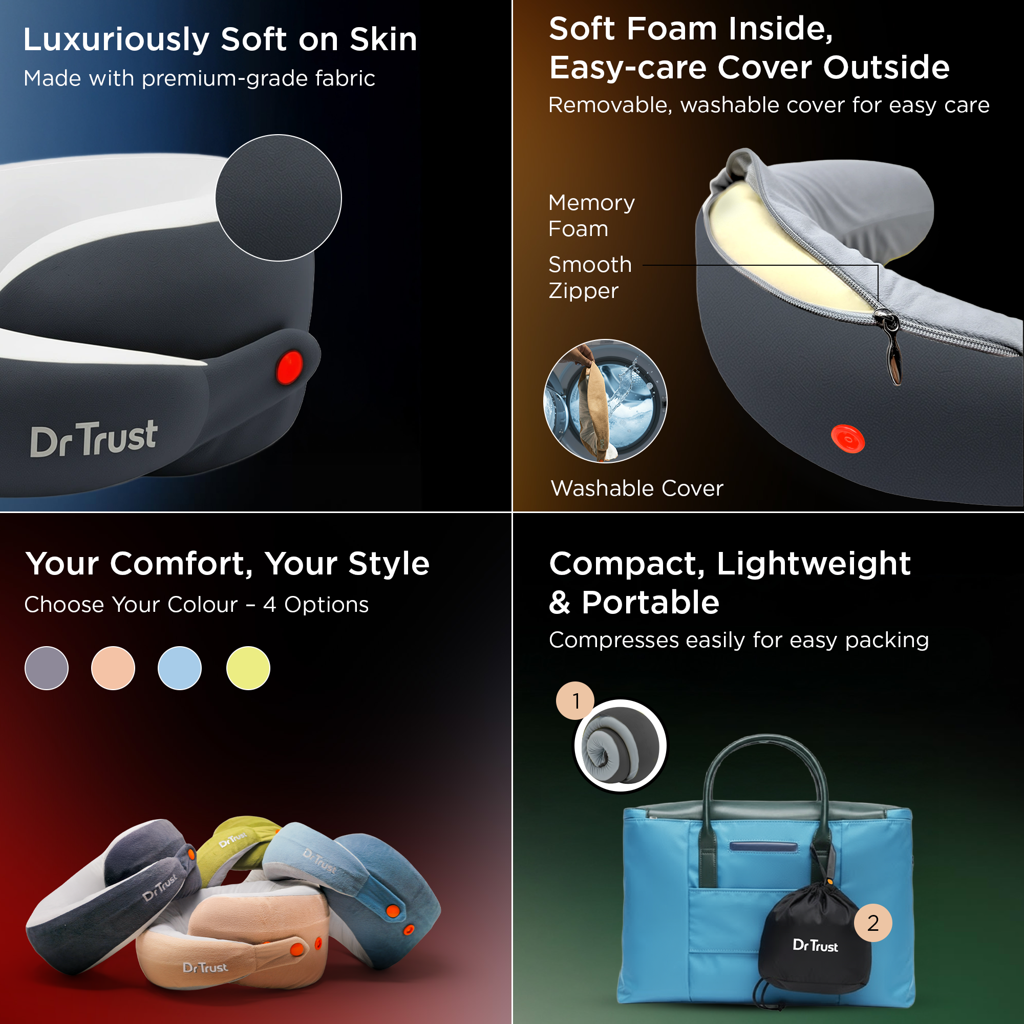 Dr Trust USA Aero Travel Neck Pillow 382