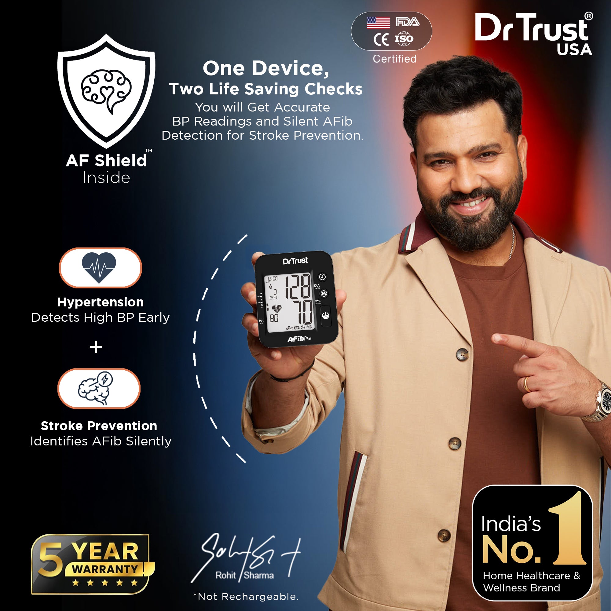 Dr Trust USA IntelliTrack BP Monitor 131 (Black)