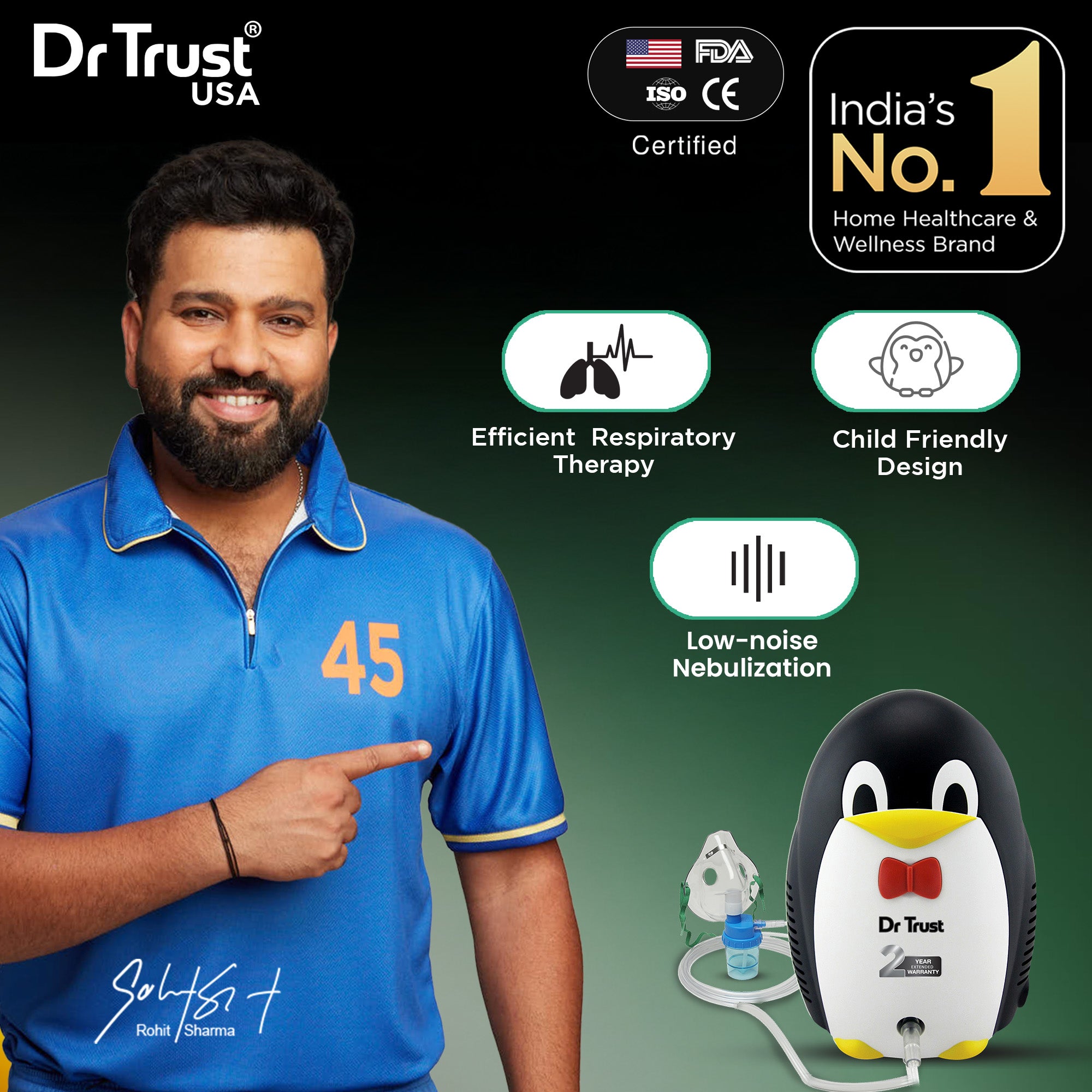 डॉ ट्रस्ट यूएसए जूनियर कंप्रेसर बच्चों के अनुकूल नेब्युलाइज़र 403 