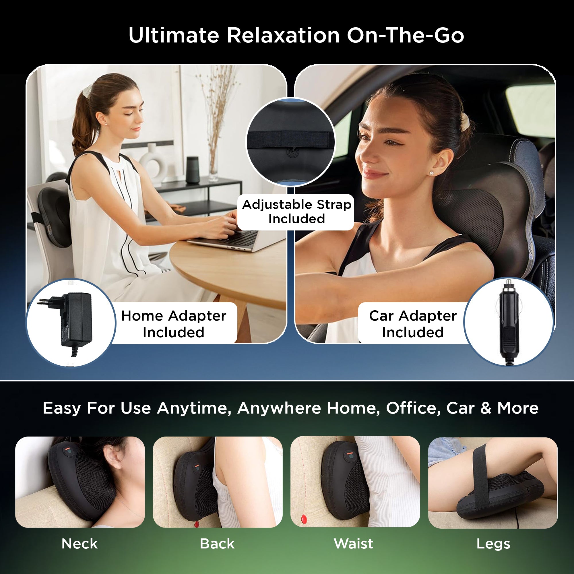 Dr Physio USA Shiatsu Cushion Full Body and Neck Massager 1012