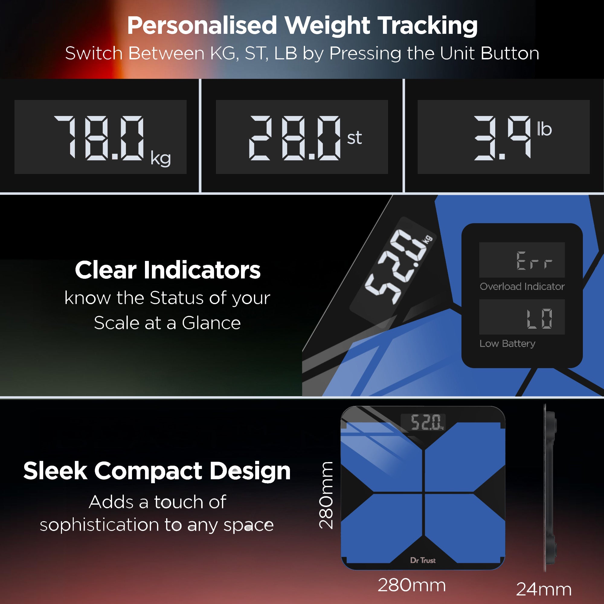 Dr Trust USA Unbeatable Personal Scale 524