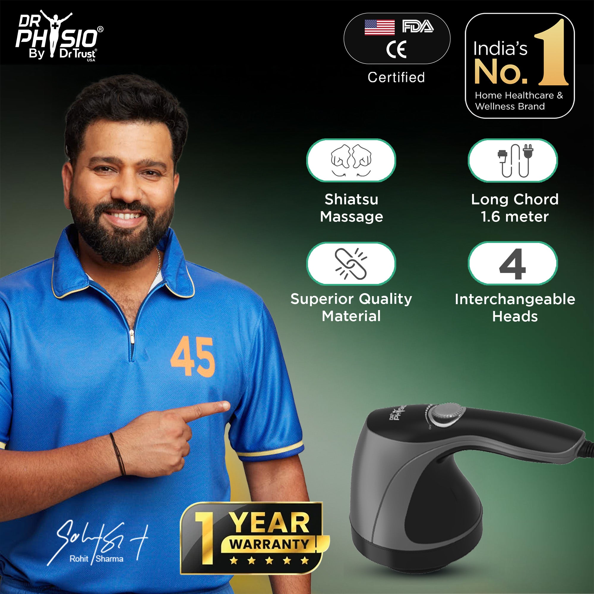 डॉ फिजियो यूएसए फुल बॉडी मसाजर मशीन 1021 