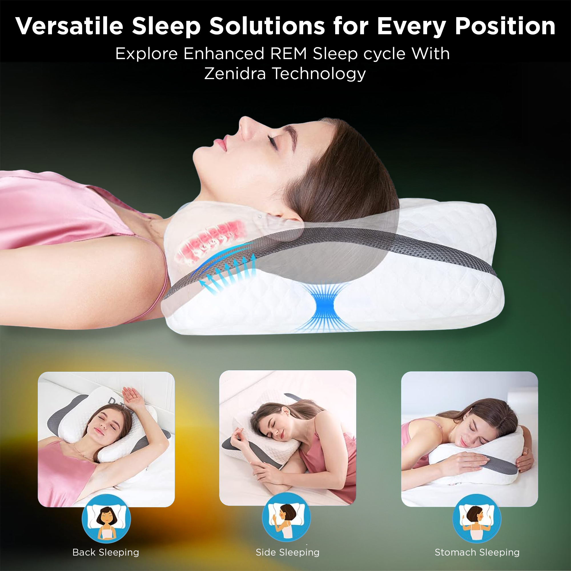 Dr Trust USA Orthopedic Memory Foam Cervical Pillow 361