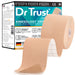 Dr Trust USA Ortho Products Dr Trust USA Kinesiology Tape 381 Athletic Sports Injury Pain Relief, Waterproof Muscles Support Compression Bandage for Athletes, Knee, Ankle, Shoulder and Legs Therapeutic Relief, Sizes- 5 m X 5 cm (Beige)