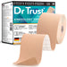 Dr Trust USA Ortho Products Dr Trust USA Kinesiology Tape Athletic Sports Injury Pain Relief, Waterproof Muscles Support Compression Bandage for Athletes, Knee, Ankle, Shoulder and Legs Therapeutic Relief, Sizes- 5 m X 5 cm (Beige)