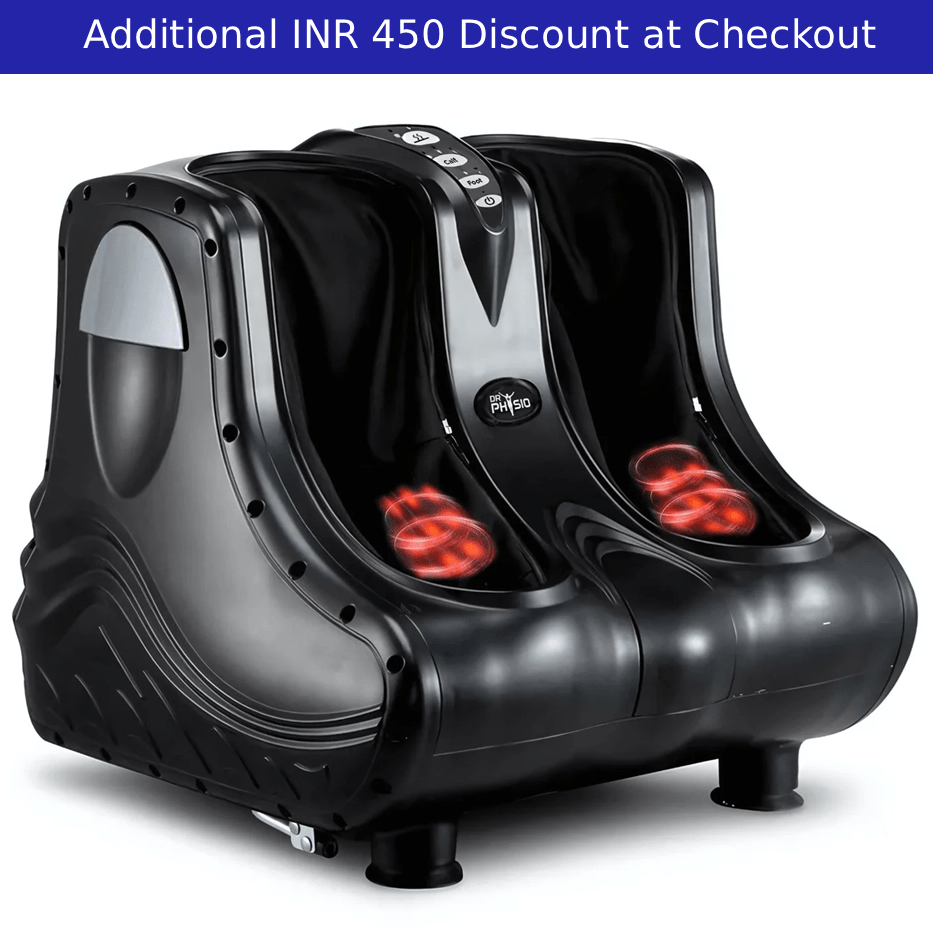 Dr Trust USA foot massager Dr Physio USA 1046 Monarch Leg, Foot, Ankle & Calf Massage Machine with Heat, Deep Kneading & Vibration Massager For Plantar Fasciitis, Aches, Stiffness Pain Relief Home and Spa Relaxation Massager