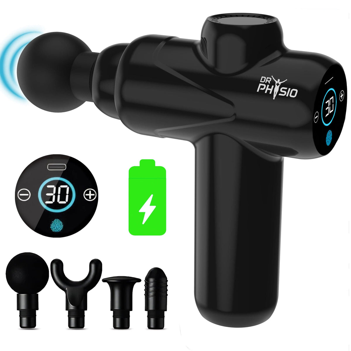 Dr Physio USA 1049 Touch Dynamo Electric Massage Gun for Pain Relief ...