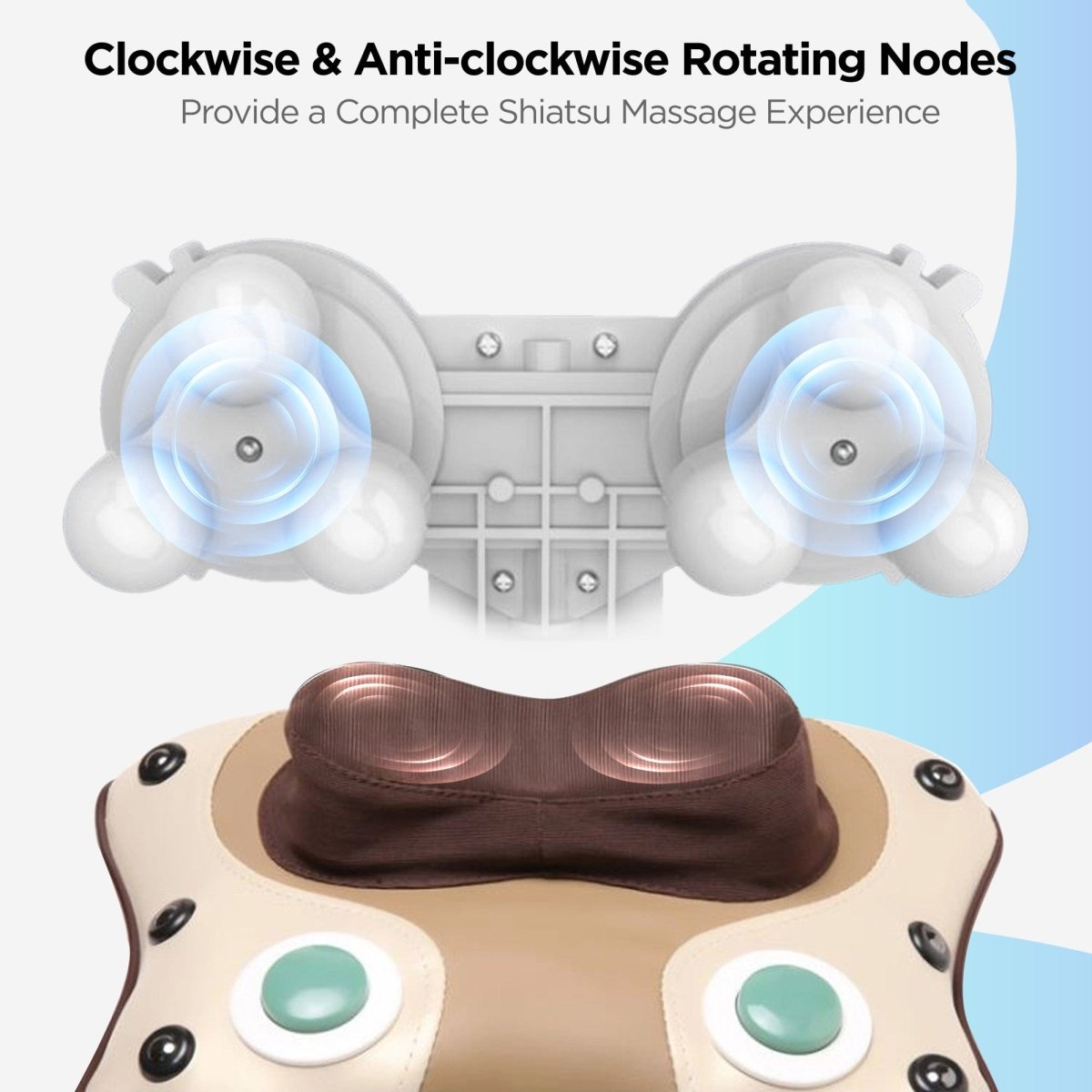 Dr Physio USA 3D Massage Pillow with Heat 1009 (Brown)