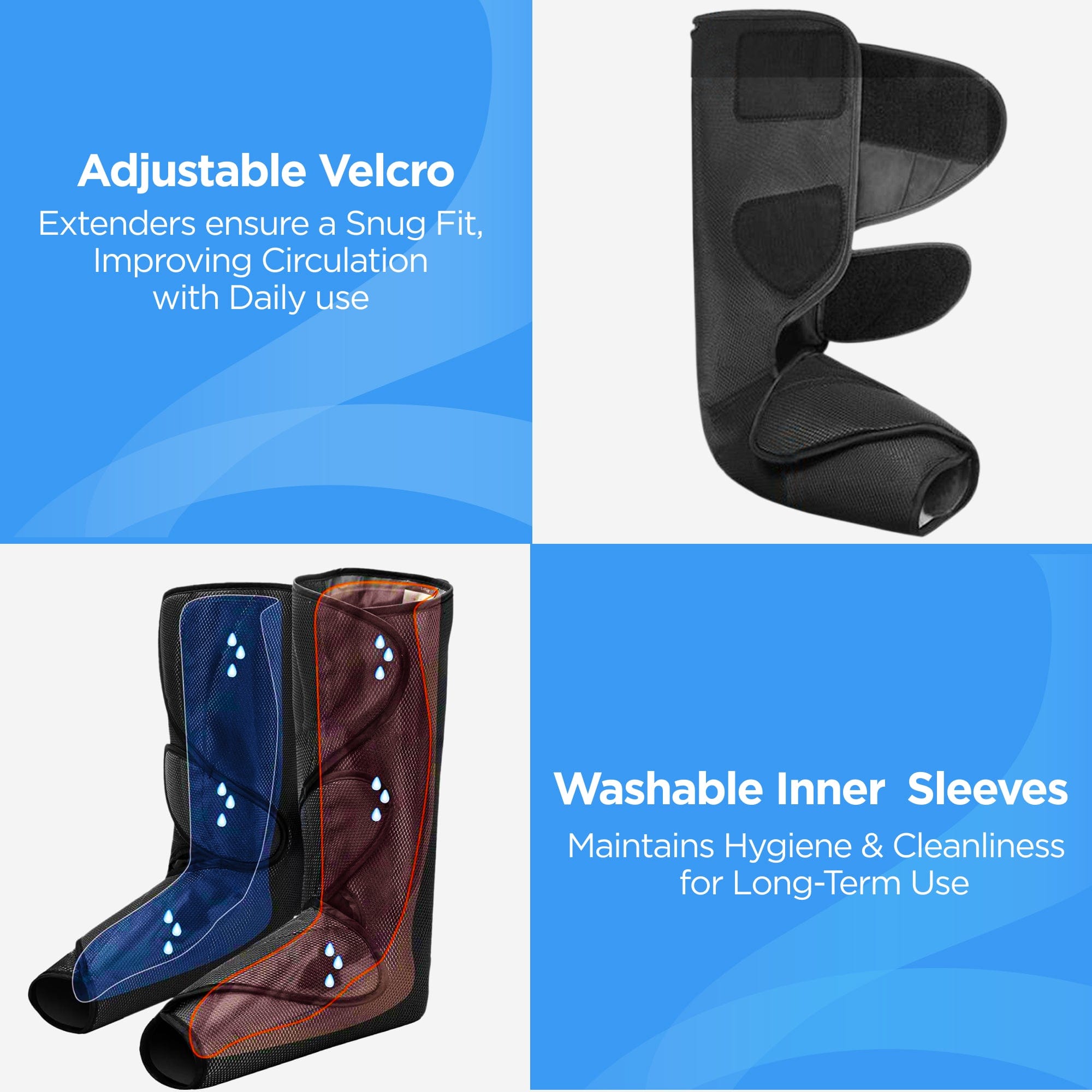 Dr Trust USA foot massager Dr Physio USA Air Compression Massager with Heat DVT Pump 1030