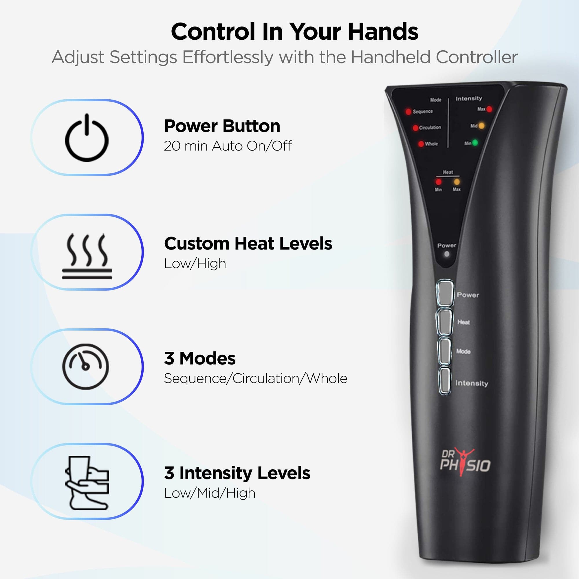 Dr Trust USA foot massager Dr Physio USA Air Compression Massager with Heat DVT Pump 1030