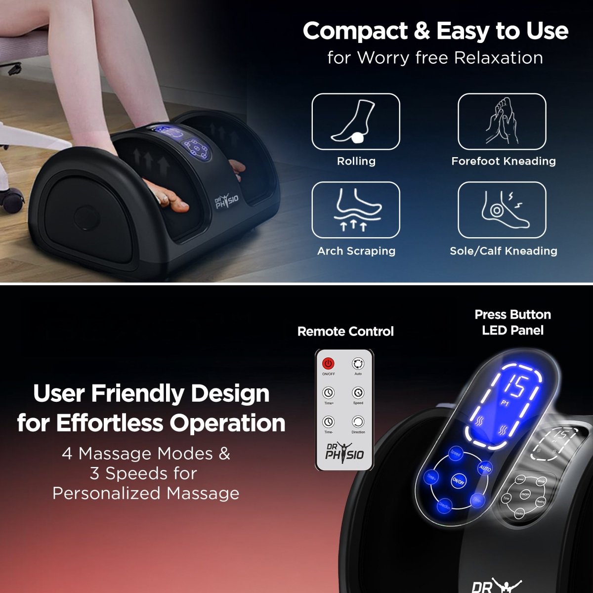 Dr Physio USA Bliss Shiatsu Electric Foot Massage Machine 1045