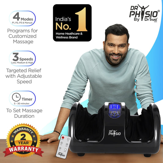 Dr Trust USA foot masager Dr Physio USA Bliss Shiatsu Electric Foot Massage Machine for Tired Muscles Pain Relief, Promotes Blood Circulation Deep Tissue Kneading Massager for Varicose Vein & Plantar Fasciitis Feet Pain 1045