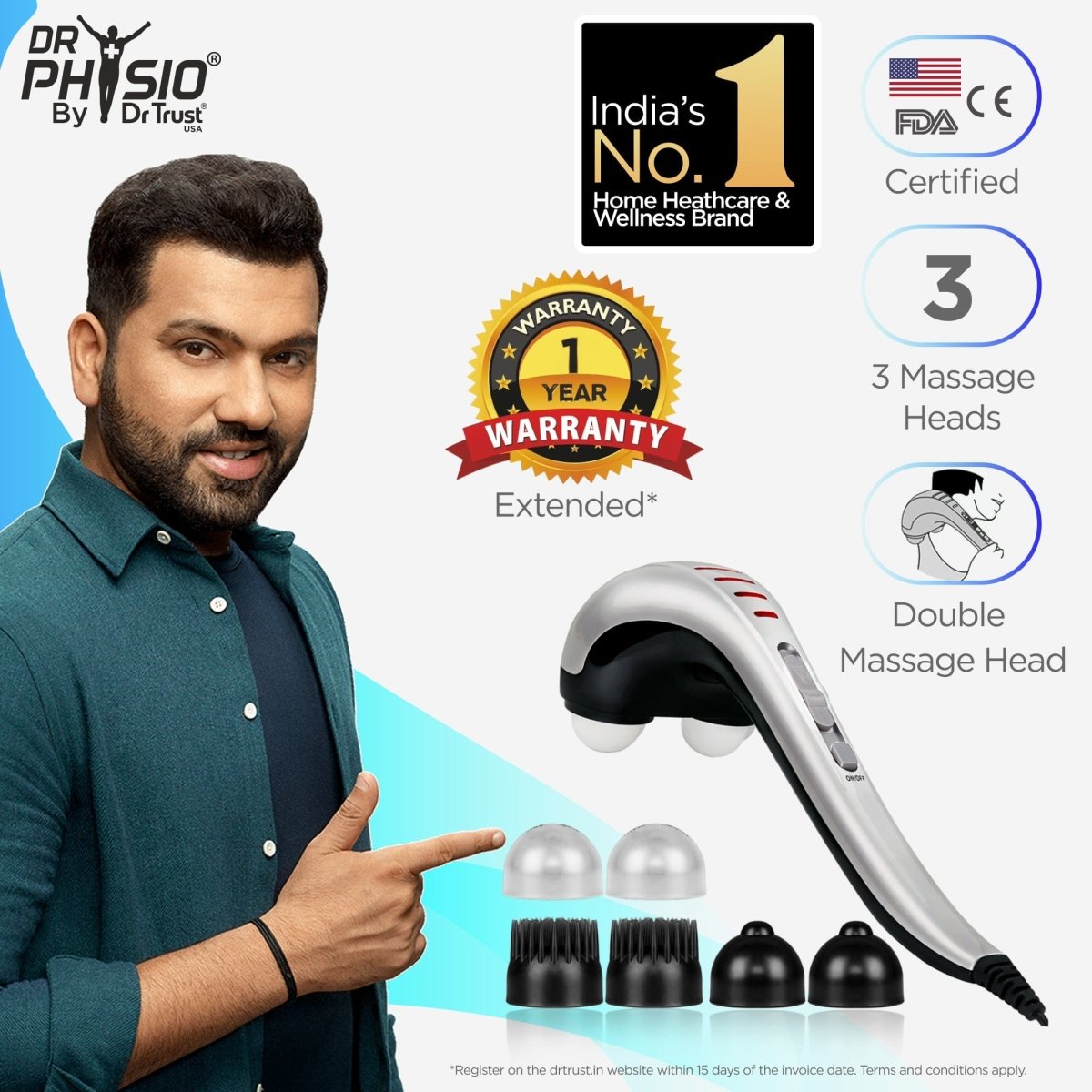 Dr Physio USA Double Head Body Massager 1010