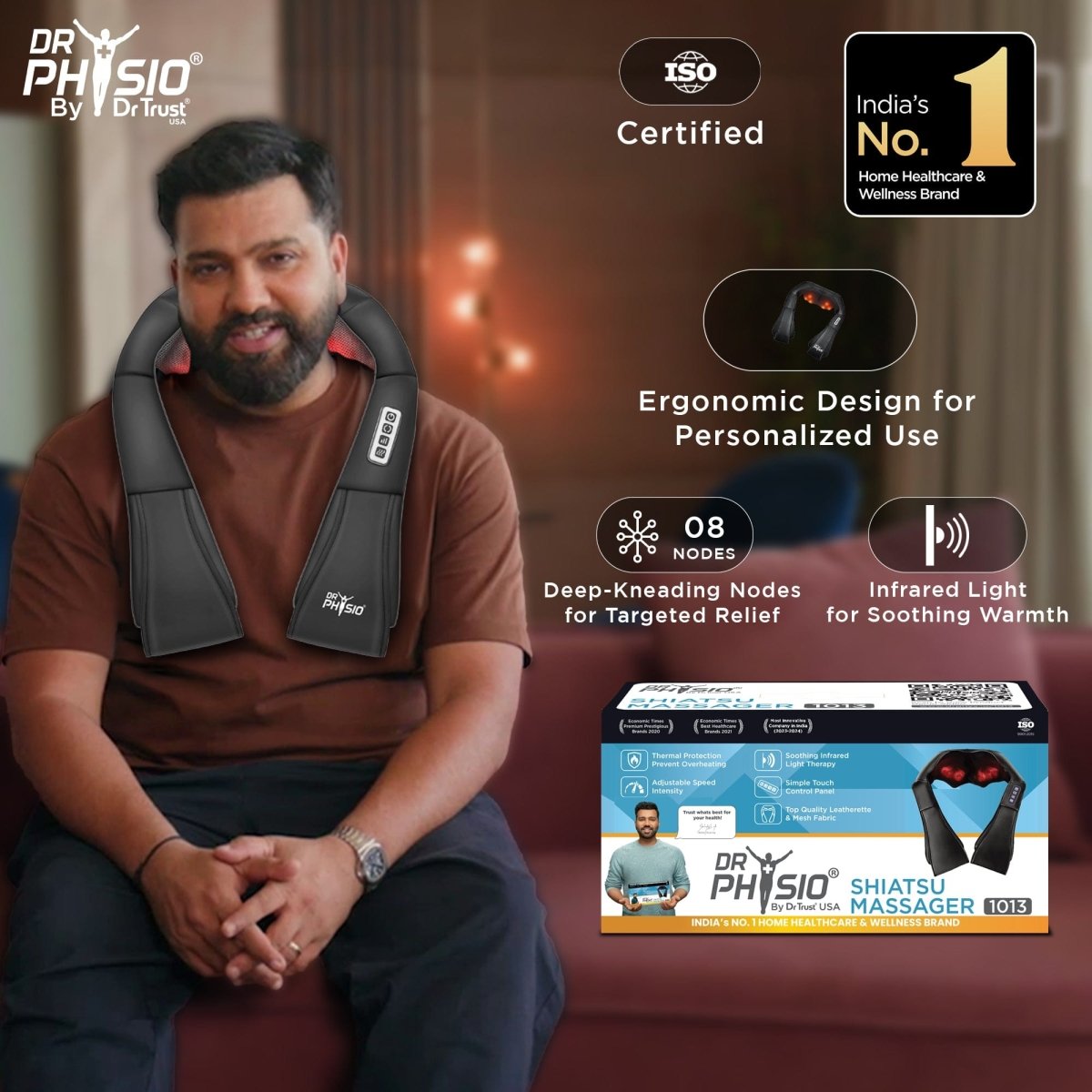 Dr Physio USA Shiatsu Neck and Shoulder Massager 1013