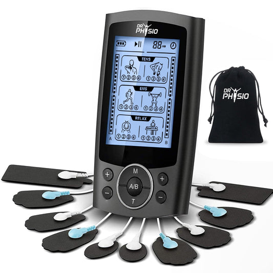 Dr Trust USA Massager Dr Physio USA TENStar Massager Machine with TENS, PMS, Relax Modes for Muscle Pain Relief Rechargeable, Dual Channel Pulse Impulse Nerve Stimulator Body Massage Device 1040 For Physiotherapy