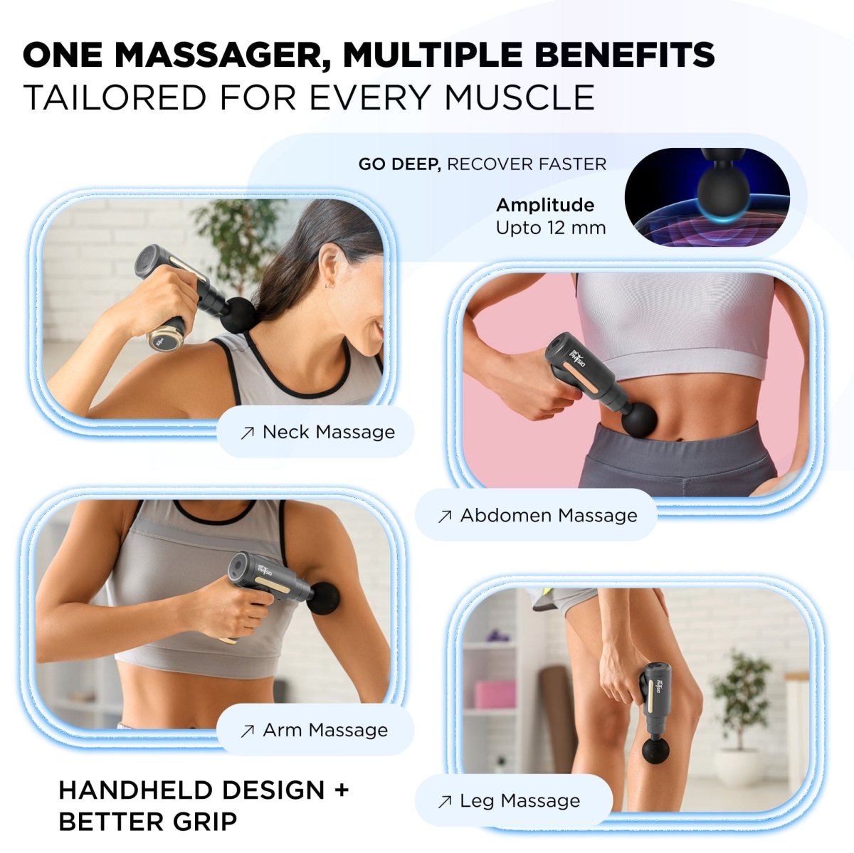 Dr Physio USA Vibe Graphite Gun Massager 1038