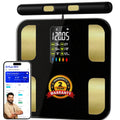 Dr Trust USA 8 Electrode Digital Body Weight BMI Machine & Fat Analyzer with IOS/Android App Sync, Rechargeable, 29 Essential Metrics Composition Analysis Weighing Machine for Health Monitoring 527 (Black)