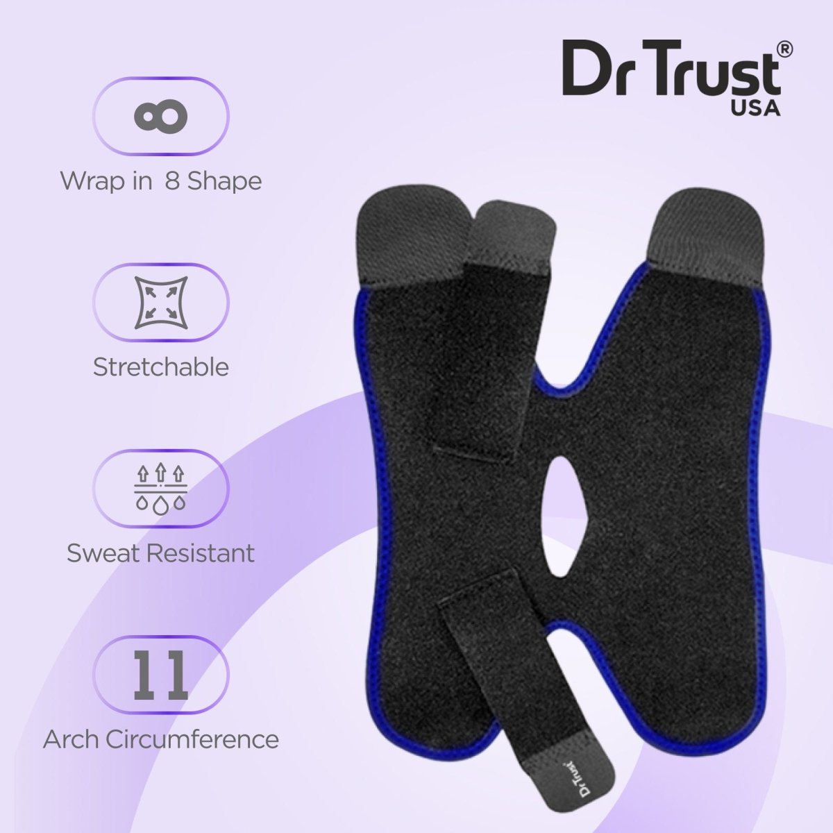 Dr Trust USA Ankle Binder Elastic Wrap 332 (Pack of 1)