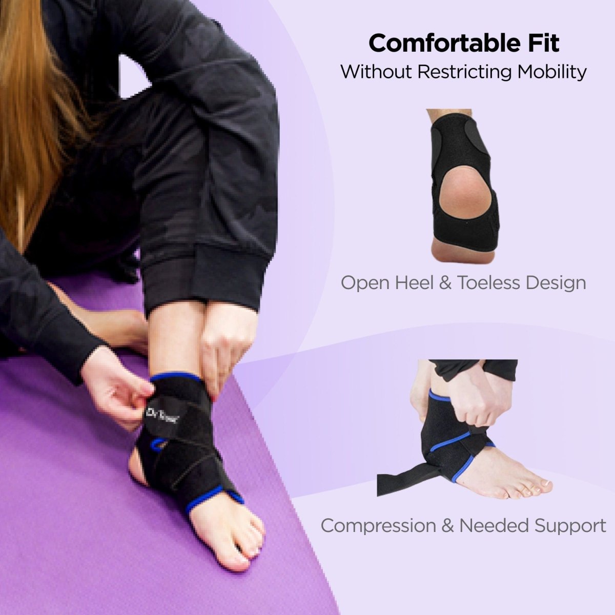 Dr Trust USA Ankle Binder Elastic Wrap 332 (Pack of 1)