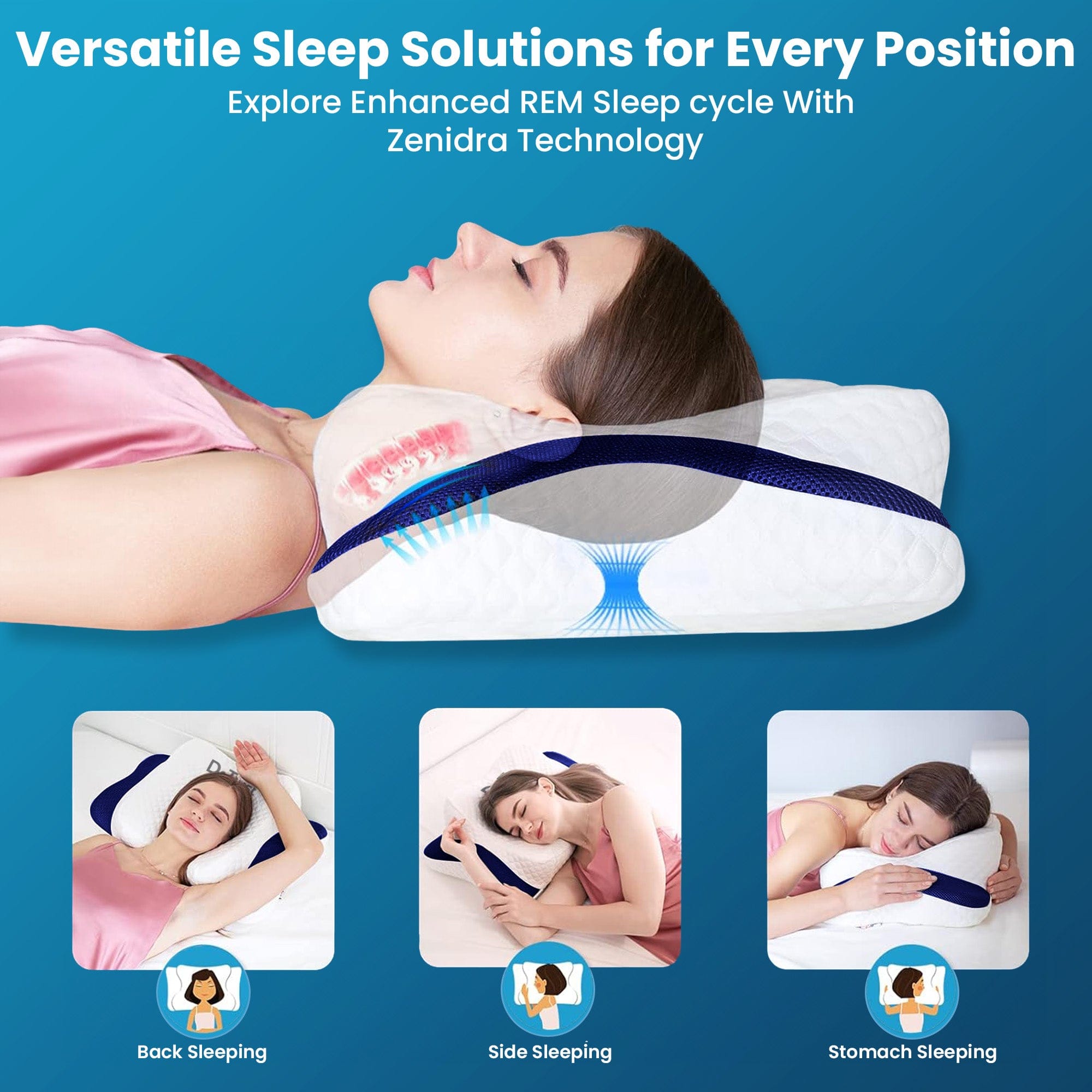 Dr Trust USA Orthopedic Pillow Dr Trust USA Anti-Snoring Pillow, for Neck Pain, Head & Shoulder Support Butterfly Orthopaedic Memory Foam Cervical Pillow Effective for Sleep Apnea, Insomnia, Snoring, & Stress Cushion 399