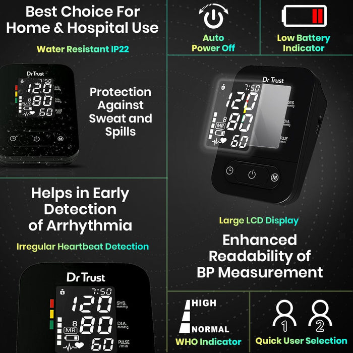 Dr Trust USA Blood Pressure Monitor Dr Trust USA Smart Talking / No-Talking Automatic Digital BP Machine Blood Pressure Monitor - 101
