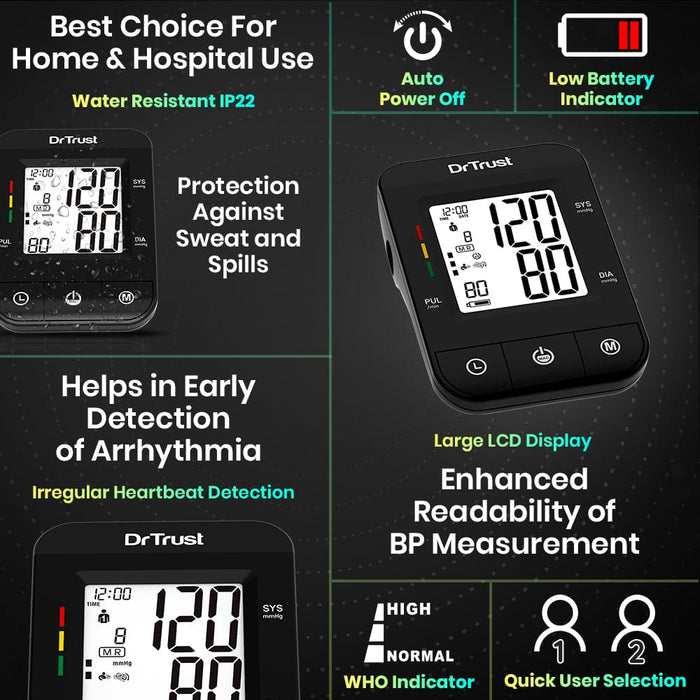 Dr Trust USA Blood Pressure Monitor Dr Trust USA BP Comfort Pro Blood Pressure Monitor Machine 115