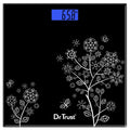 Dr Trust USA Nirvana Personal Digital Weighing Scale for Accurate Body Weight Measurement, Thick Tempered Glass Bathroom Scale For Home Black