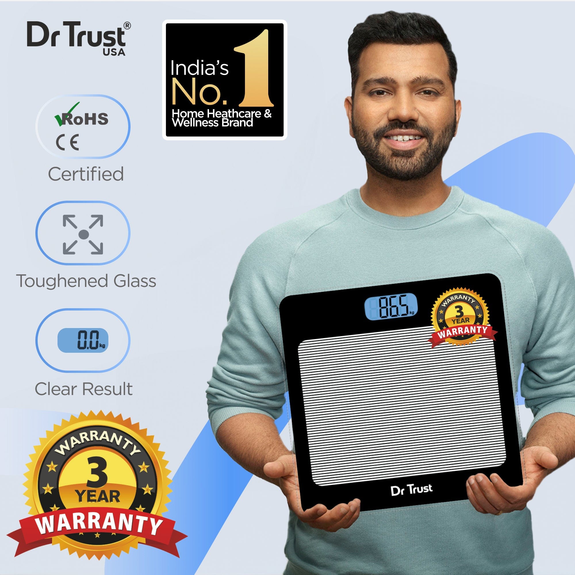 Dr Trust USA Weighing Scale not body fat Dr Trust USA Paris Personal Scale - 520, Digital Body Weight Machine for Weighing, Best Electronic Bathroom Scale for Home, Gym, Clinic & Hospital Use