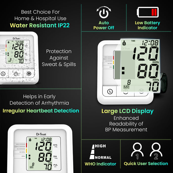 Dr Trust USA Blood Pressure Monitor Dr Trust USA BP Check 110 W