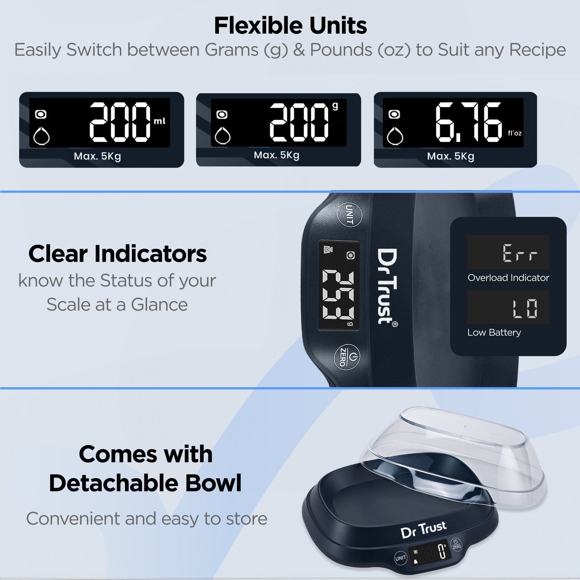 Dr Trust USA kitchen scale Dr Trust USA Kitchen Scale Weight Machine 508