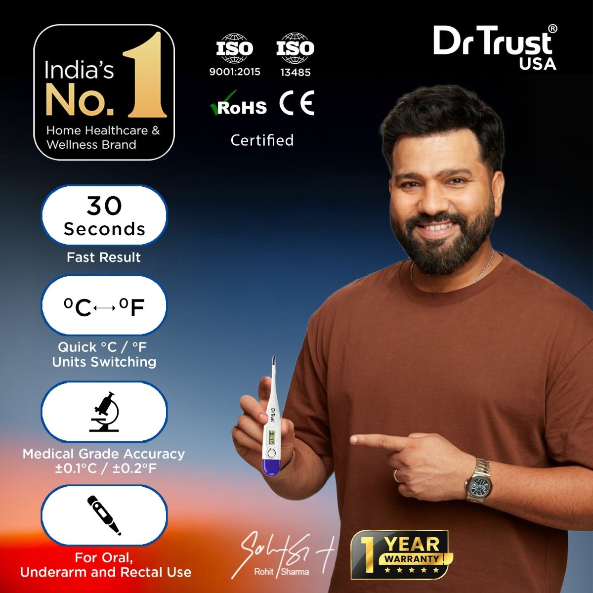 Dr Trust USA Digital Thermometer 605