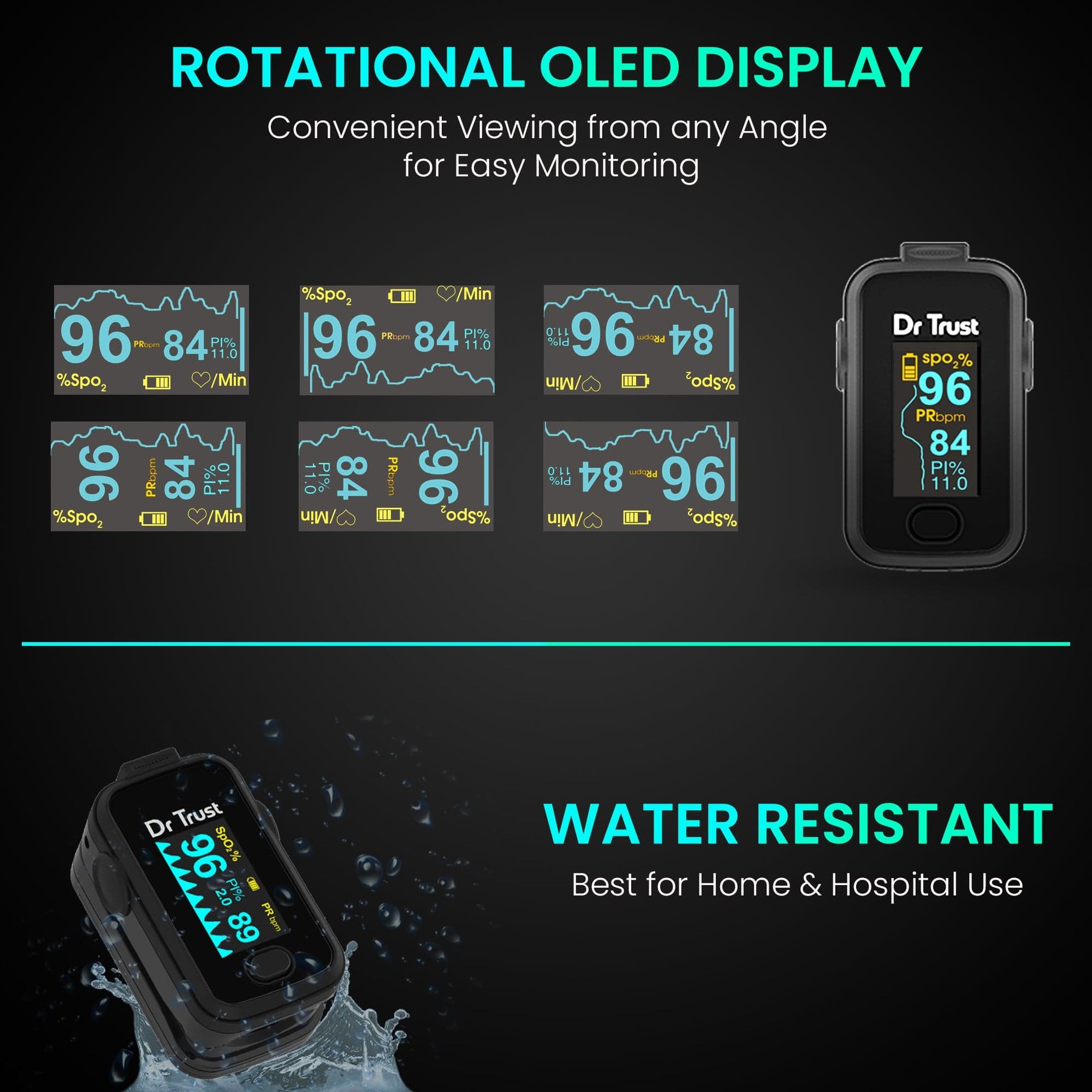 Dr Trust USA Fingertip Pulse Oximeter Sp02 | Oximeter Machine