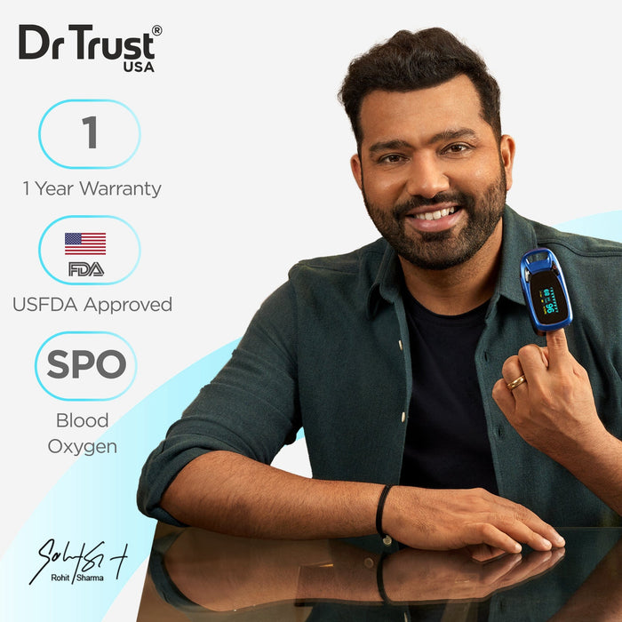 Dr Trust USA Pulse oximeter Dr Trust USA Professional Series Finger Tip Pulse Oximeter Sp02 check (Blue) 202