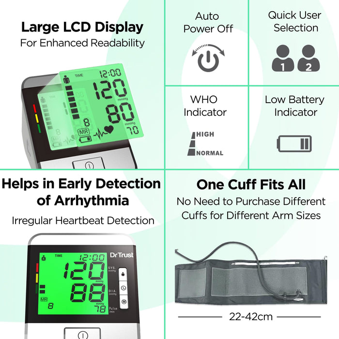 Dr Trust USA Blood Pressure Monitor Dr Trust USA Goldline BP Monitor Blood Pressure Machine for BP Testing 103