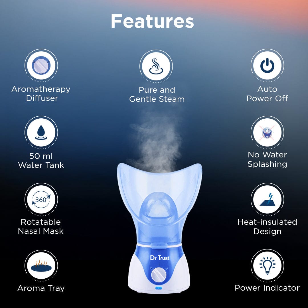 Dr Trust USA Home Spa Face Steam Vaporizer (Blue) 901