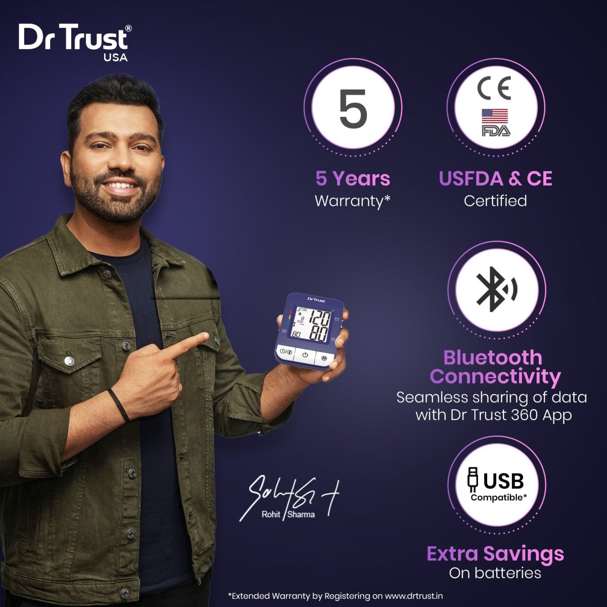 Dr Trust USA iCheck Connect BP Monitor 118
