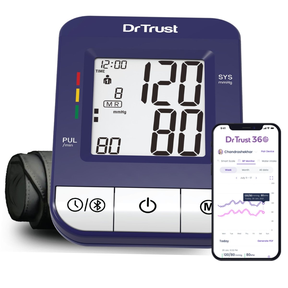 Dr Trust USA iCheck Connect BP Monitor 118