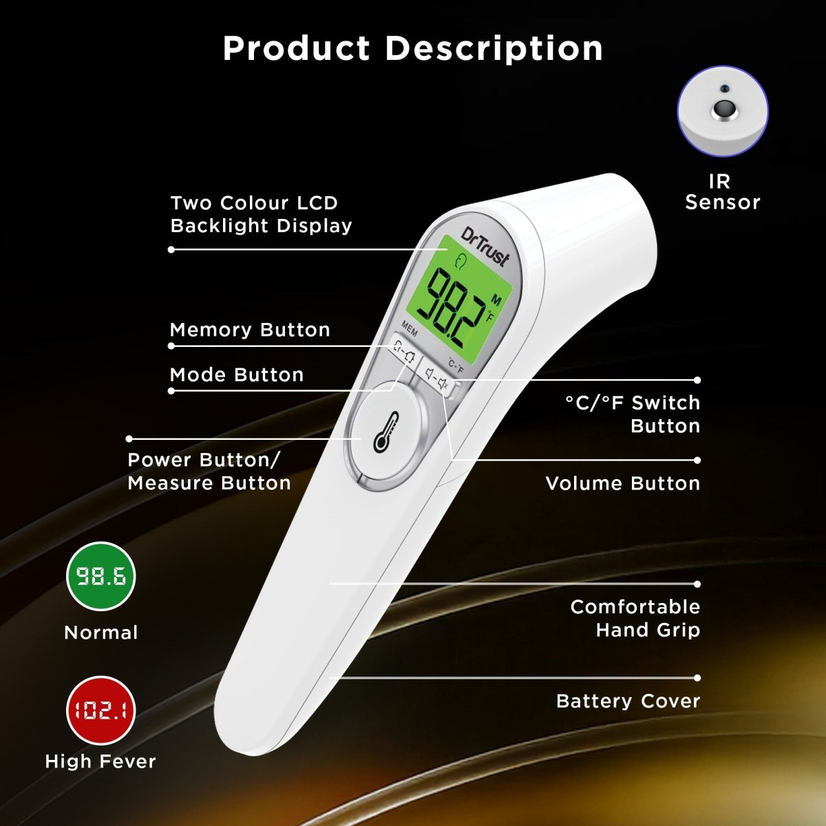 Dr Trust USA Infrared Thermometer 615