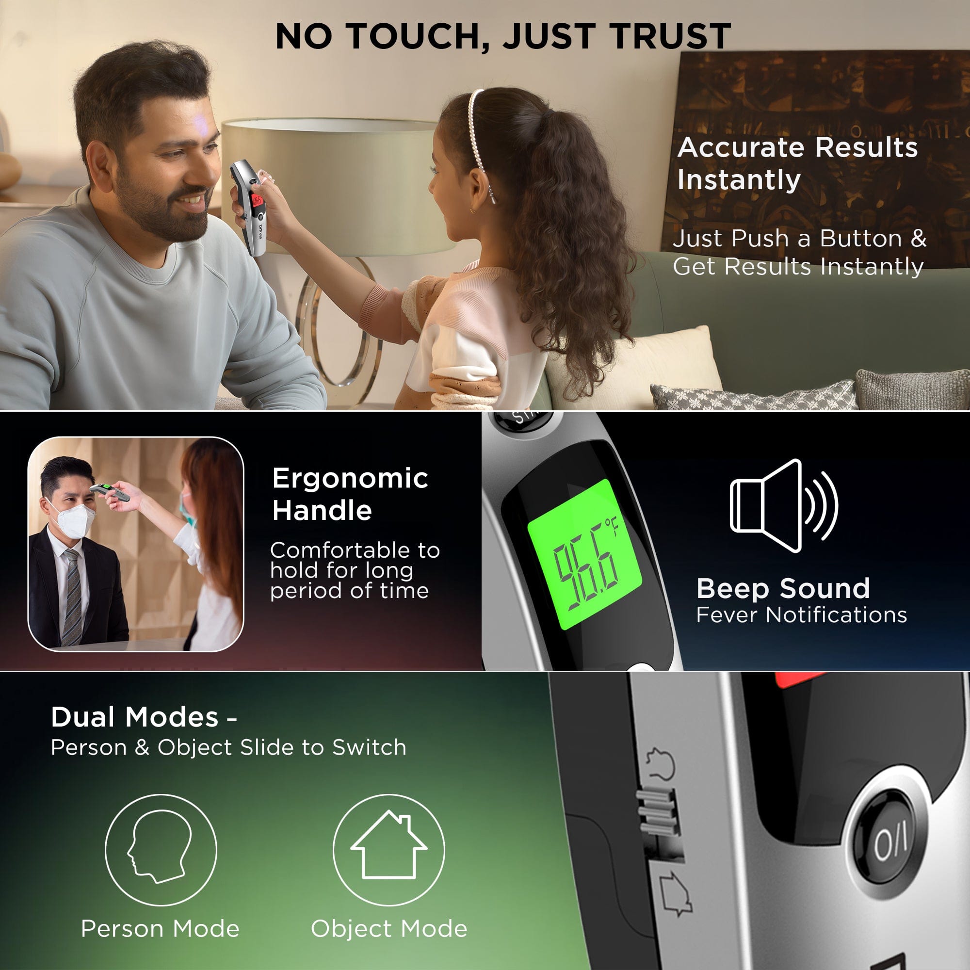 Dr Trust USA t3 Dr Trust USA Non Contact Infrared Forehead Thermometer 603 IR Scanner Thermal PRO