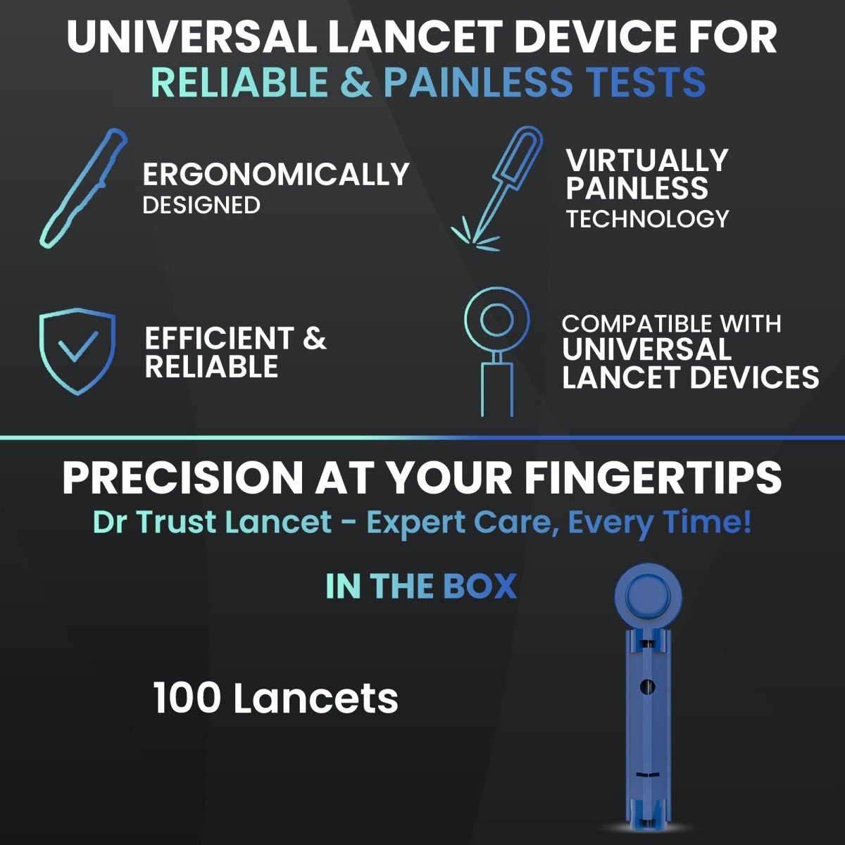 Dr Trust USA Lancets 9008 (Pack of 100)