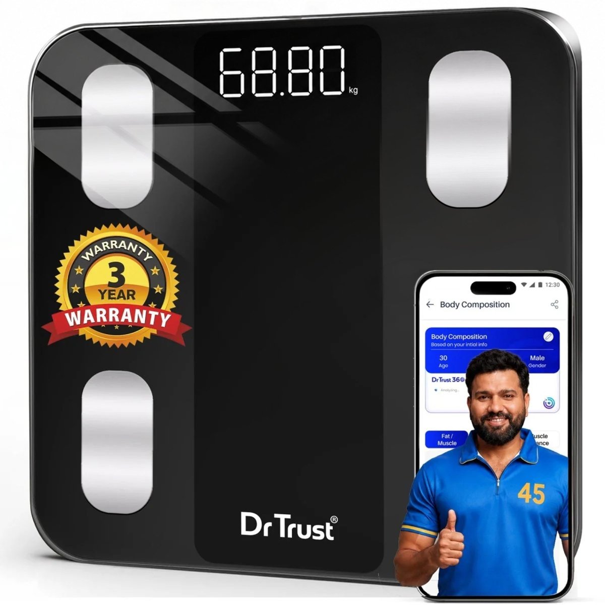Dr Trust USA Legend Smart Body Fat Analyzer & BMI Weight Machine 526
