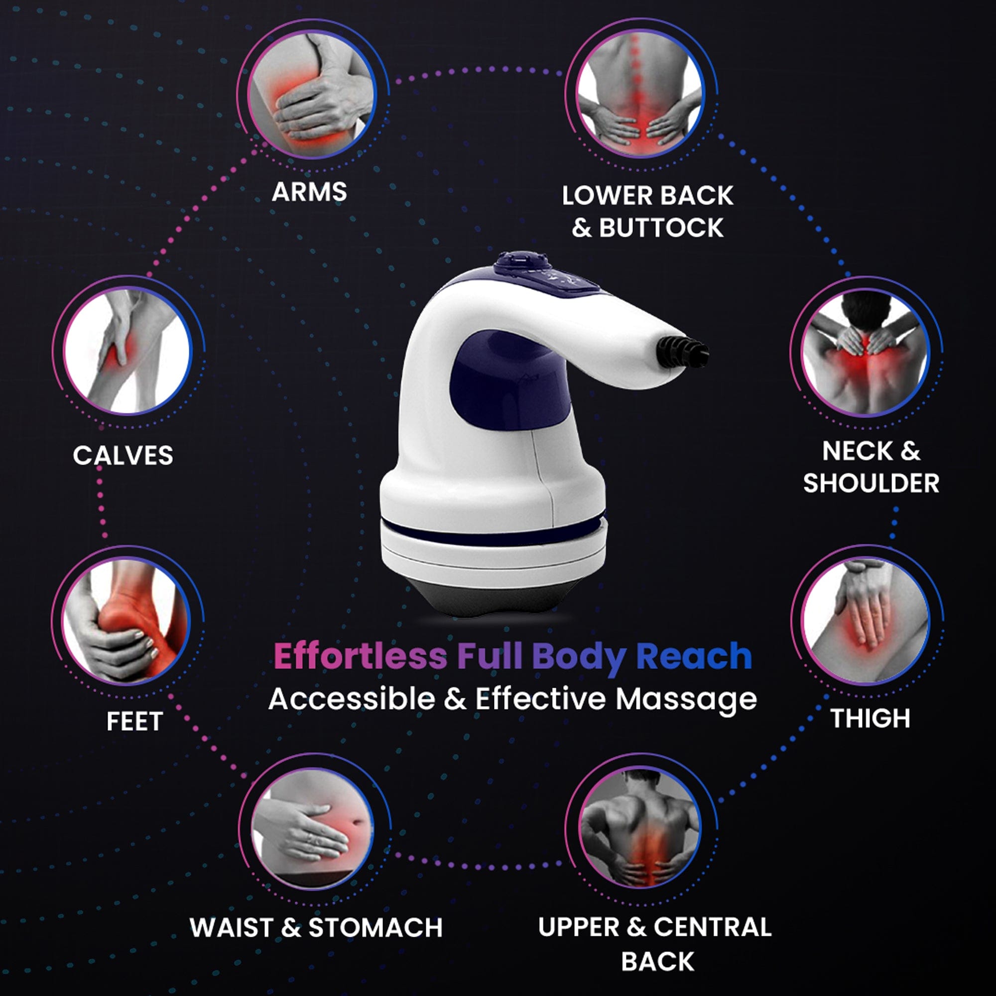 Dr Trust USA Massager Dr Trust USA Full Body Manipol Massager Machine For Pain Relief & Relaxation, Handheld Electric Massage Machine for Back, Leg & Foot Massage At Home 1033