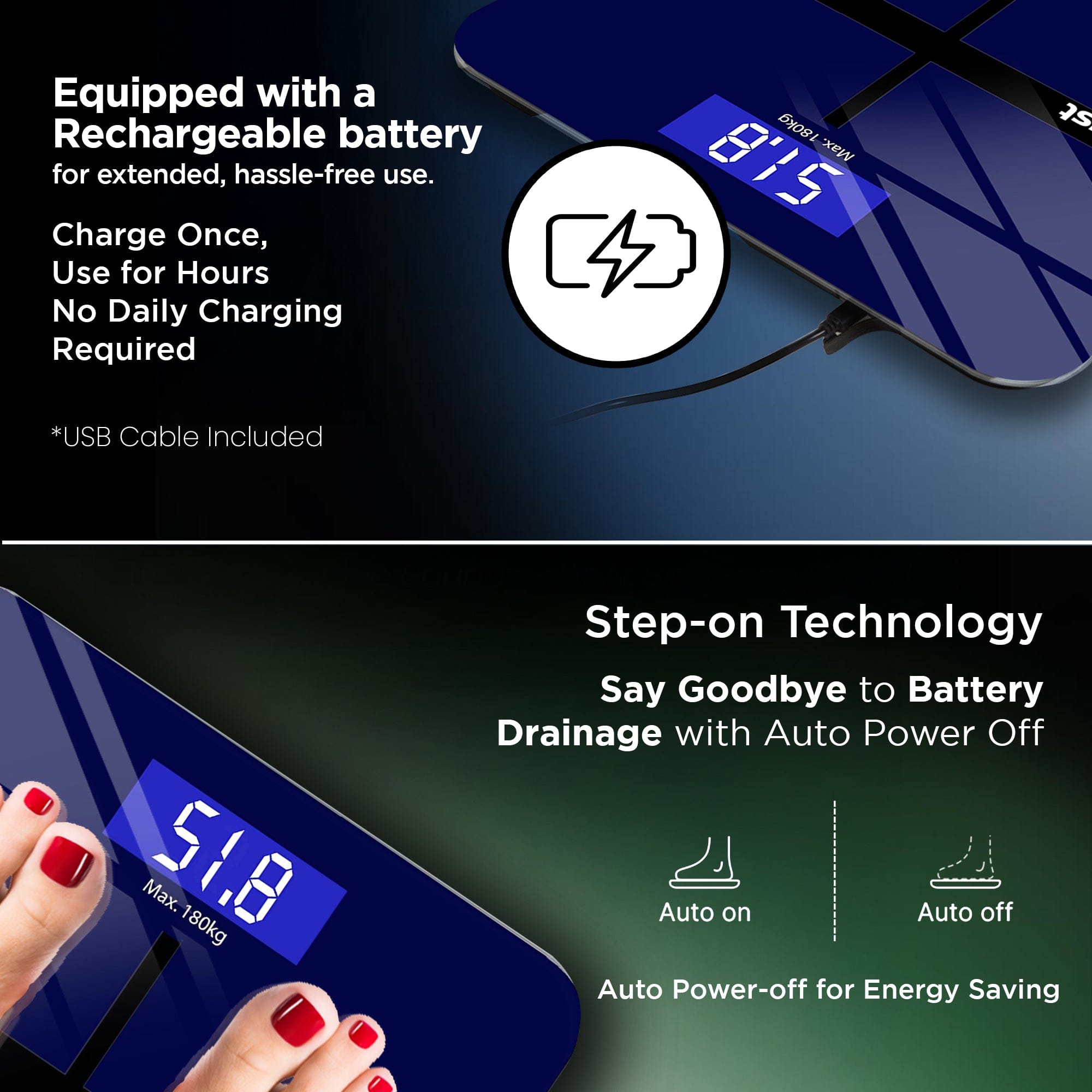 Dr Trust USA Weighing Scale not body fat Dr Trust USA Executive Rechargeable Digital Weighing Scale For Body Weight Monitoring, Personal Electronic Machine for Weight Measurements at Home - 502