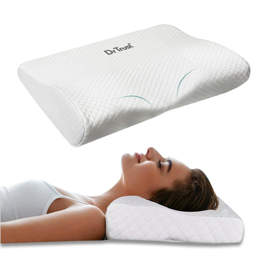 Dr Trust USA Orthopedic Pillow Dr Trust USA Orthopedic Cervical Memory Foam Sleeping Pillow Neck Spine Support 347 (Small)