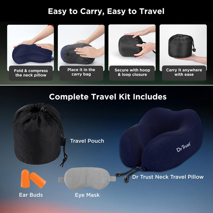 Neck Pain Best Travel Pillow For Over Ear Headphones Dr Trust USA