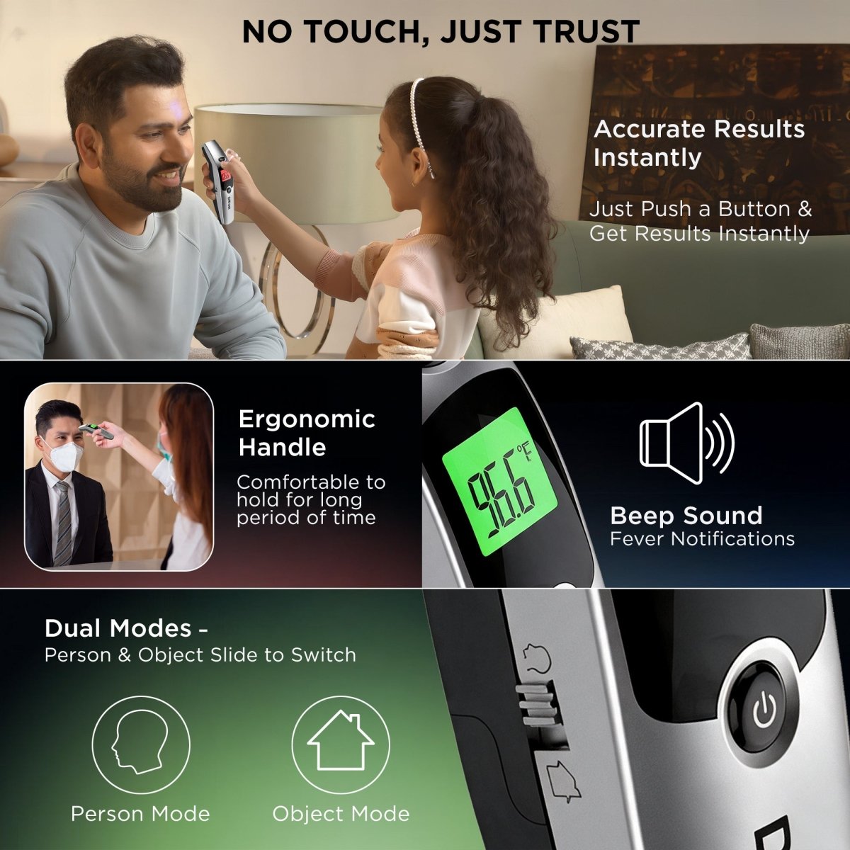 Dr Trust USA Non Contact Infrared Forehead Thermometer 603 IR