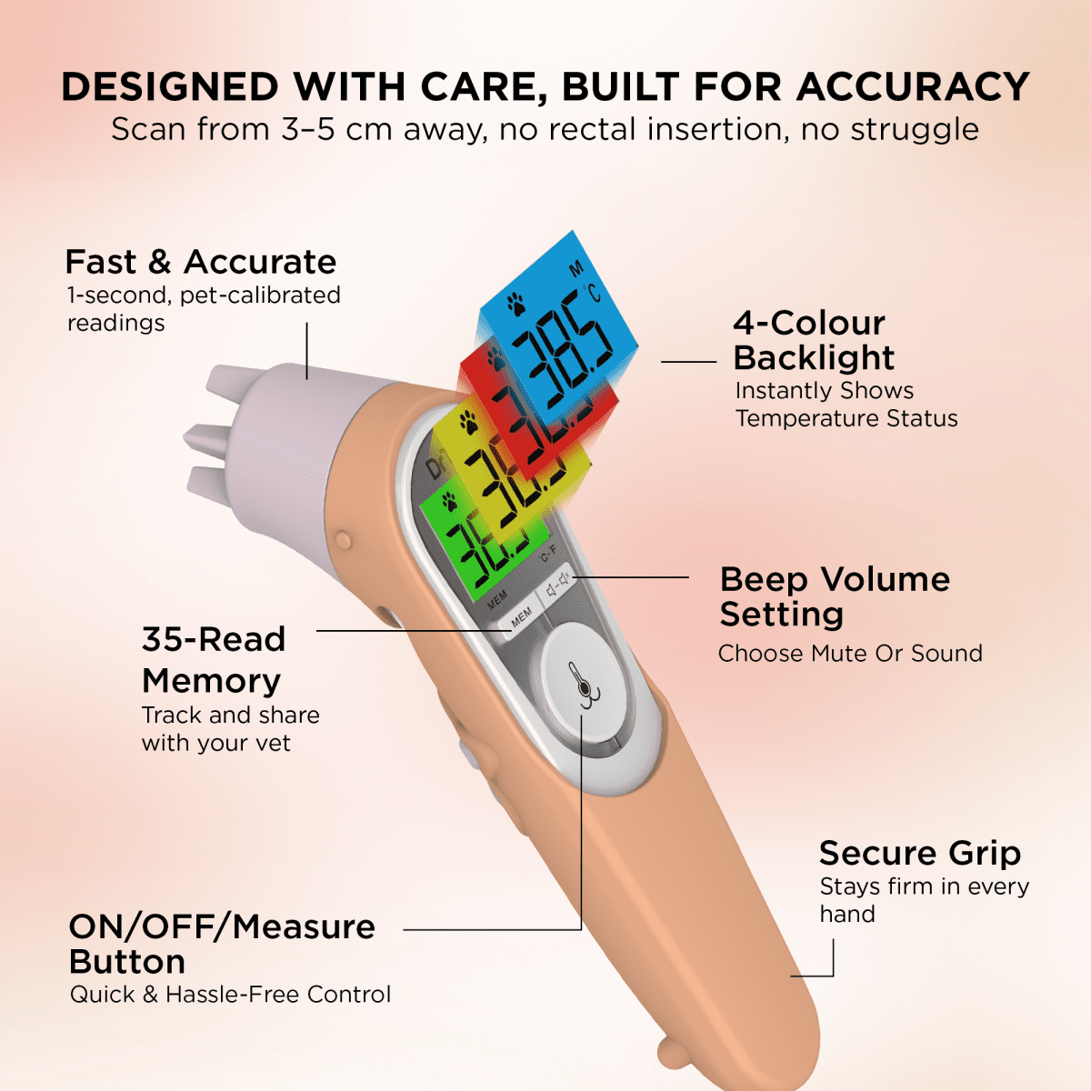 Dr Trust USA Non-Contact Infrared Pet Thermometer 619