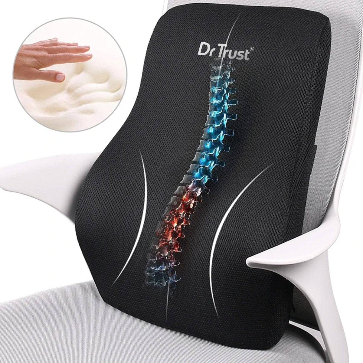 Dr Trust USA Orthopedic Back Support Pillow for Office Chair 360