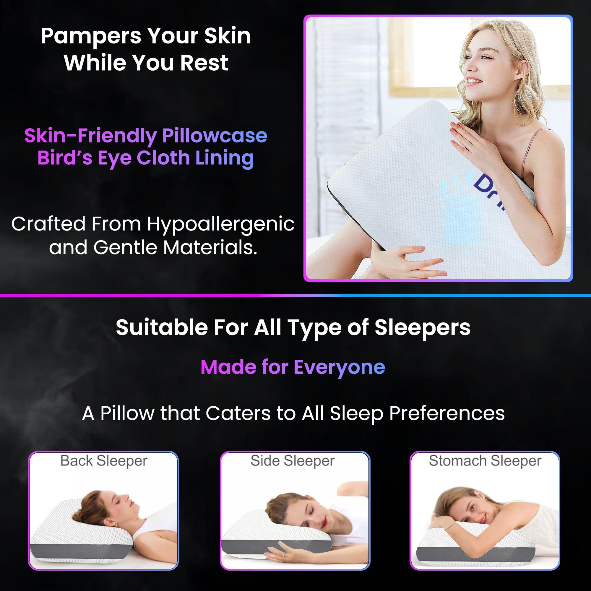 Dr Trust USA Orthopedic Pillow Dr Trust USA Orthopedic Cooling Gel Memory Foam Pillow for Cervical Pain & Neck Pain Relief Soft Contour Cushion Support For Spine Alignment And Back Pain - 356