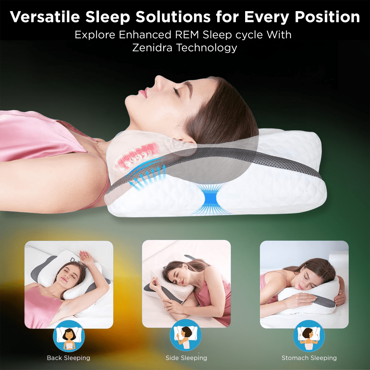 Dr Trust USA Orthopedic Memory Foam Cervical Pillow 361